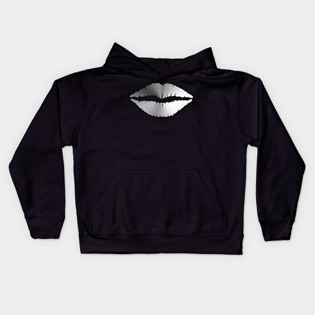 Lips Angle Gradient (Black) NOIR Kids Hoodie by jrbactor